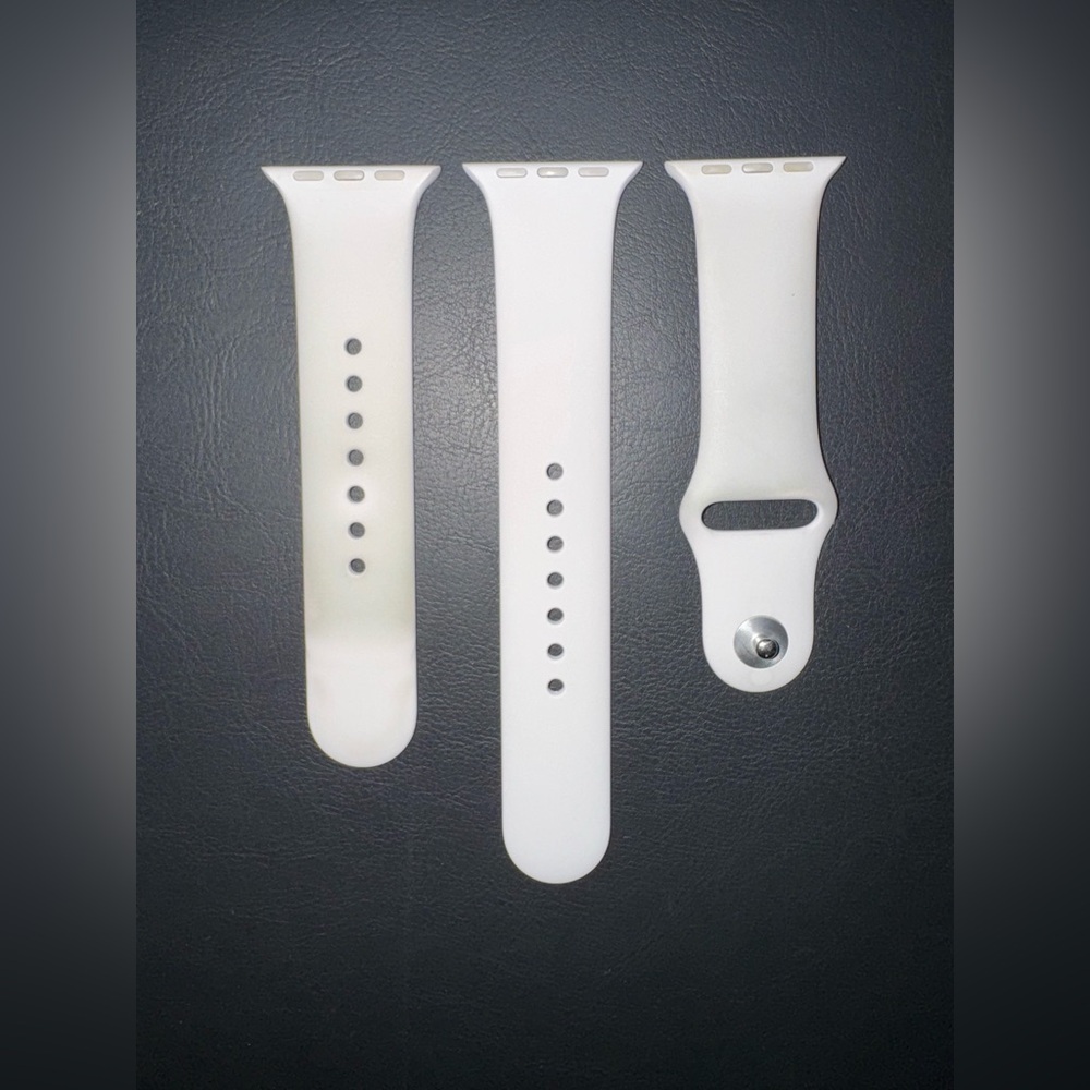 Off-White/Beige Silicone Smartwatch Band 41MM